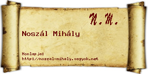 Noszál Mihály névjegykártya